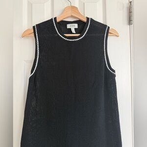COS Sleeveless Black Knit Maxi Dress, size M